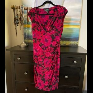 Ralph Lauren black and red floral dress
